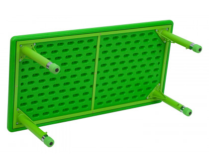 BLNK Wren Rectangular Plastic Height Adjustable Activity Table - Green