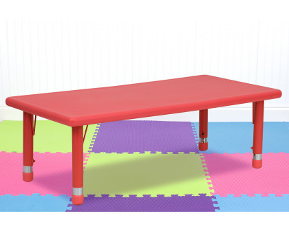 BLNK - Wren Rectangular Plastic Height Adjustable Activity Table