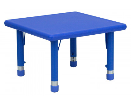 BLNK Wren Square Plastic Adjustable Activity Table - Blue