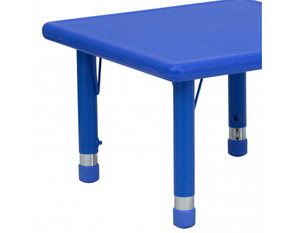 BLNK Wren Square Plastic Adjustable Activity Table - Blue