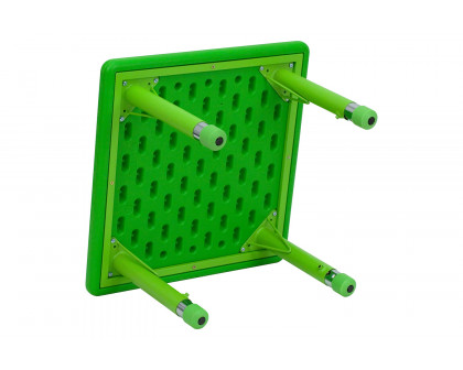 BLNK Wren Square Plastic Adjustable Activity Table - Green