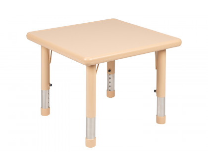 BLNK™ Wren Square Plastic Adjustable Activity Table - Natural