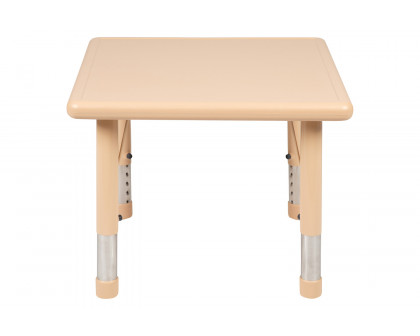 BLNK™ Wren Square Plastic Adjustable Activity Table - Natural