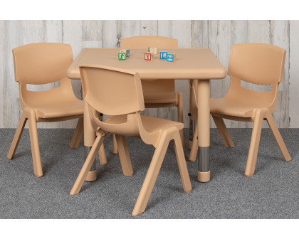 BLNK - Emmy Square Plastic Height Adjustable Activity Table Set