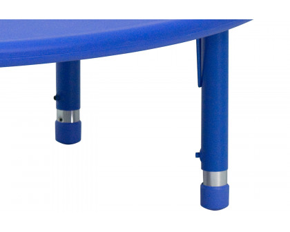 BLNK Wren Half-Moon Plastic Height Adjustable Activity Table - Blue