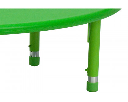 BLNK™ Wren Half-Moon Plastic Height Adjustable Activity Table - Green