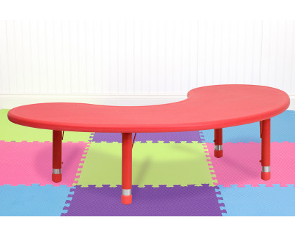 BLNK Wren Half-Moon Plastic Height Adjustable Activity Table