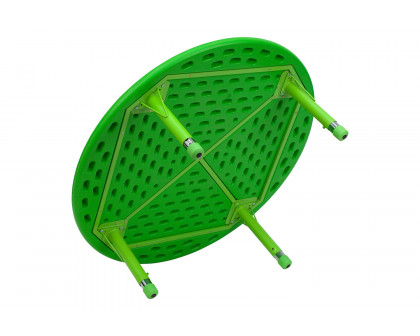 BLNK Wren Round Plastic Adjustable Activity Table - Green, 45"D