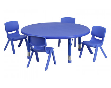 BLNK - Emmy Round Plastic Height Adjustable Activity Table Set