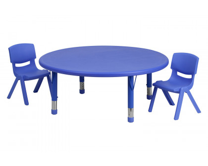 BLNK - Emmy Round Plastic Height Adjustable Activity Table Set