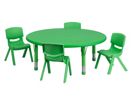 BLNK - Emmy Round Plastic Height Adjustable Activity Table Set