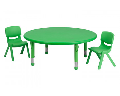 BLNK Emmy Round Plastic Height Adjustable Activity Table Set