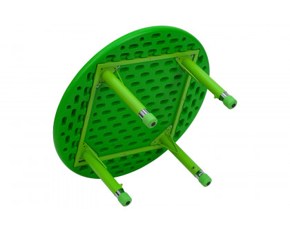 BLNK Wren Round Plastic Adjustable Activity Table - Green, 33"D