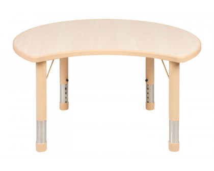 BLNK - Wren Crescent Natural Plastic Height Adjustable Activity Table