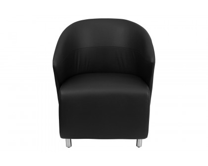 BLNK™ Pasithea LeatherSoft Curved Barrel Back Lounge Chair - Black