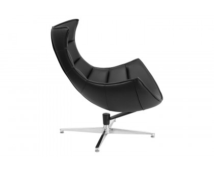 BLNK™ Pasithea LeatherSoft Swivel Cocoon Chair - Black