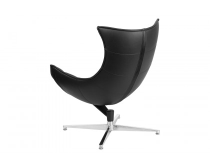 BLNK™ Pasithea LeatherSoft Swivel Cocoon Chair - Black