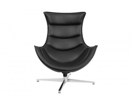 BLNK™ Pasithea LeatherSoft Swivel Cocoon Chair - Black