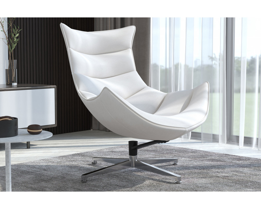 BLNK Pasithea LeatherSoft Swivel Cocoon Chair