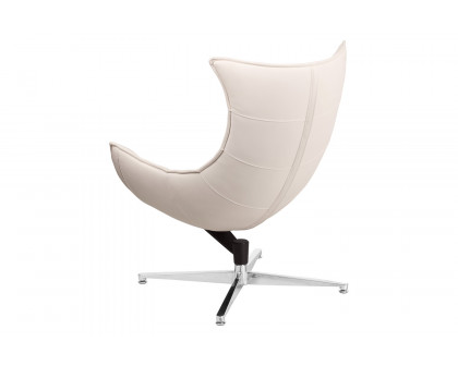 BLNK™ Pasithea LeatherSoft Swivel Cocoon Chair - Creamy White