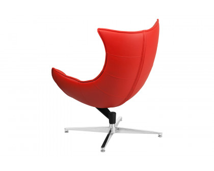 BLNK™ Pasithea LeatherSoft Swivel Cocoon Chair - Red