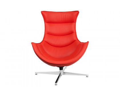 BLNK™ Pasithea LeatherSoft Swivel Cocoon Chair - Red