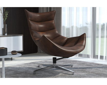 BLNK Pasithea LeatherSoft Swivel Cocoon Chair