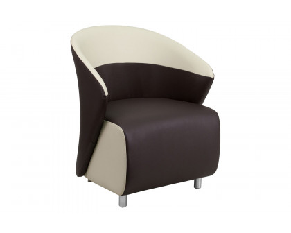 BLNK Pasithea LeatherSoft Curved Barrel Back Lounge Chair