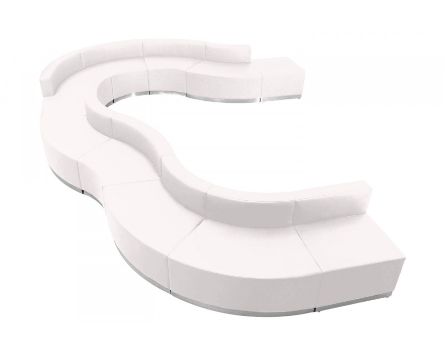 BLNK HERCULES Alon Series LeatherSoft Reception Configuration 11 Pieces - Melrose White