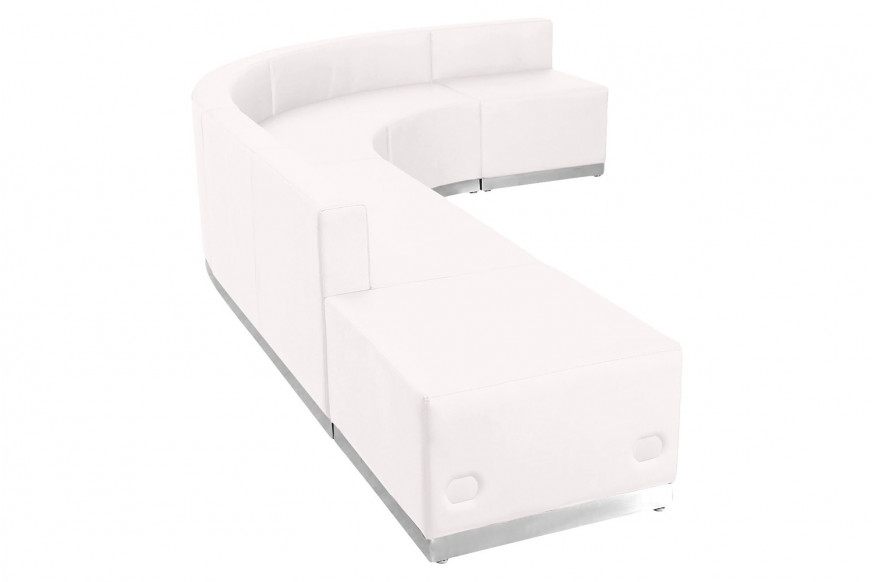 BLNK™ HERCULES Alon Series Set 3 LeatherSoft Reception Configuration 5 Pieces - Melrose White