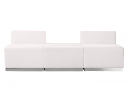 BLNK HERCULES Alon Series Set 1 LeatherSoft Reception Configuration 3 Pieces - Melrose White