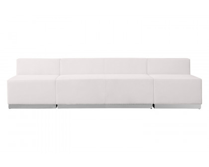 BLNK™ HERCULES Alon Series Set 2 LeatherSoft Reception Configuration 3 Pieces - Melrose White