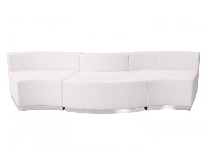 BLNK HERCULES Alon Series Set 3 LeatherSoft Reception Configuration 3 Pieces - Melrose White