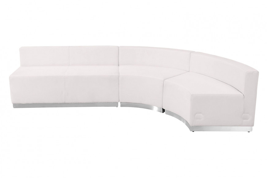 BLNK™ HERCULES Alon Series Set 5 LeatherSoft Reception Configuration 3 Pieces - Melrose White