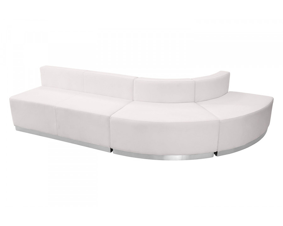 BLNK HERCULES Alon Series Set 8 LeatherSoft Reception Configuration 3 Pieces - Melrose White