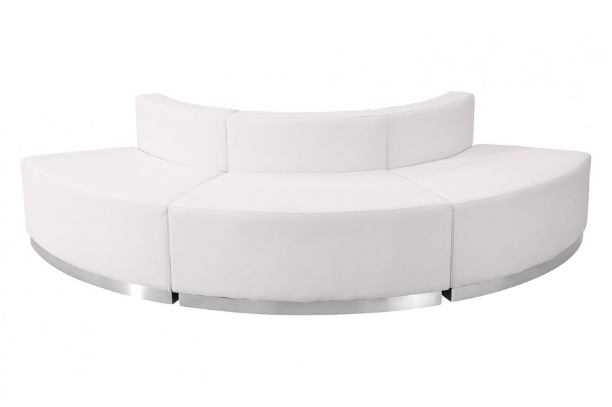 BLNK™ HERCULES Alon Series Set 9 LeatherSoft Reception Configuration 3 Pieces - Melrose White