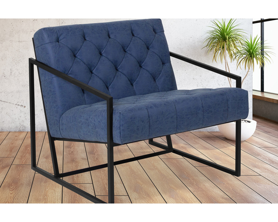 BLNK HERCULES Madison Series LeatherSoft Lounge Chair - Retro Blue