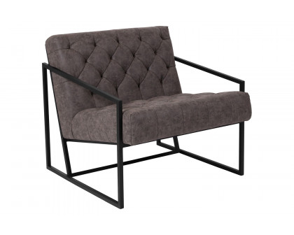 BLNK HERCULES Madison Series LeatherSoft Lounge Chair - Retro Gray