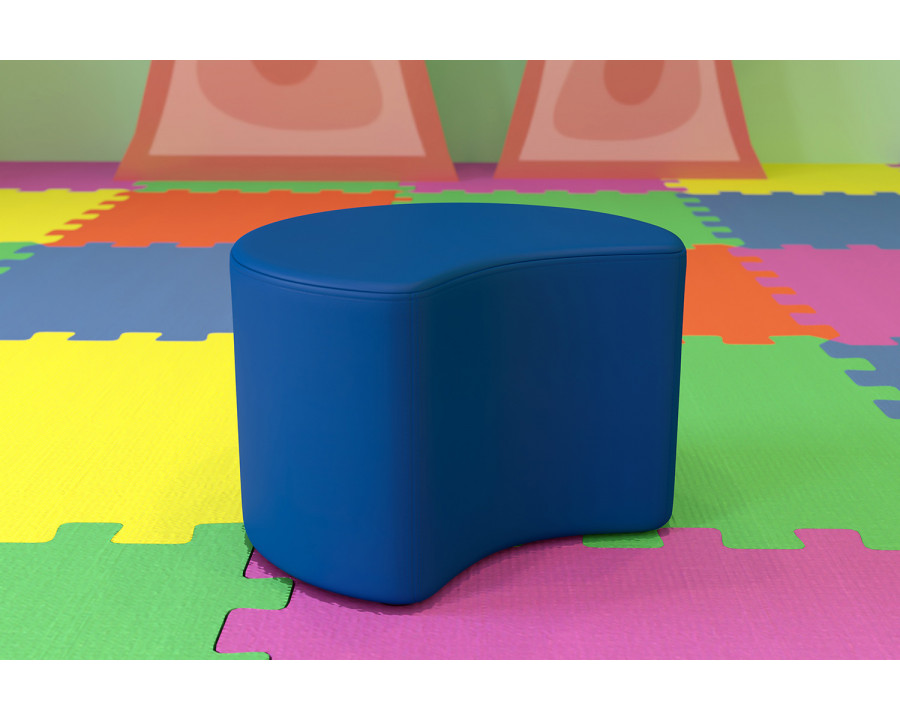 BLNK Nicholas Moon Flexible Soft Seating - Blue, 12"H Seat