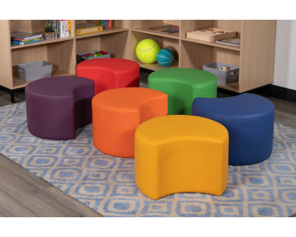 BLNK Nicholas Moon Flexible Soft Seating - Blue, 12"H Seat