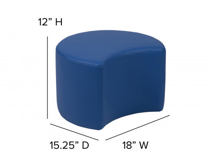 BLNK Nicholas Moon Flexible Soft Seating - Blue, 12"H Seat