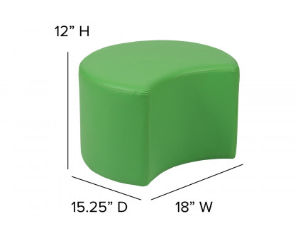 BLNK Nicholas Moon Flexible Soft Seating - Green, 12"H Seat