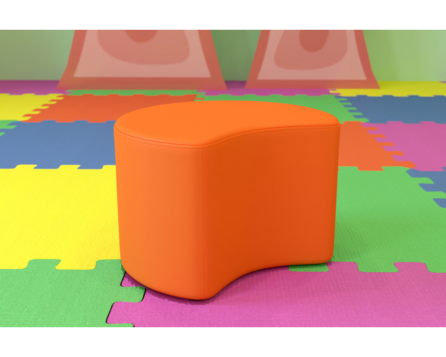 BLNK Nicholas Moon Flexible Soft Seating - Orange, 12"H Seat