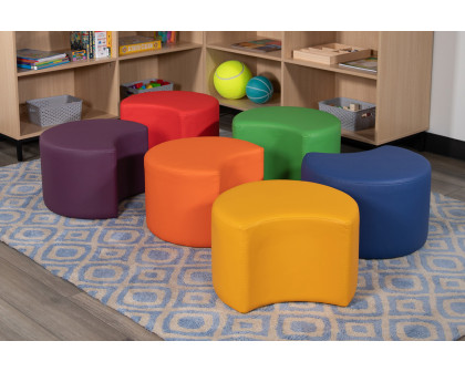 BLNK Nicholas Moon Flexible Soft Seating - Orange, 12"H Seat