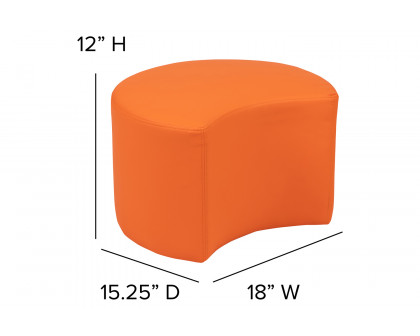 BLNK Nicholas Moon Flexible Soft Seating - Orange, 12"H Seat