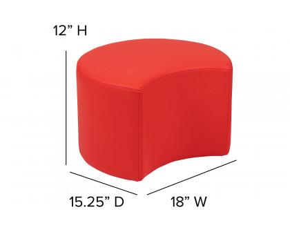 BLNK Nicholas Moon Flexible Soft Seating - Red, 12"H Seat