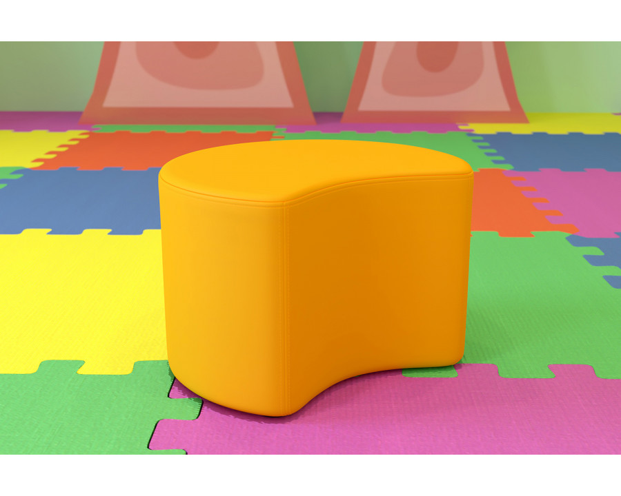 BLNK Nicholas Moon Flexible Soft Seating - Yellow, 12"H Seat