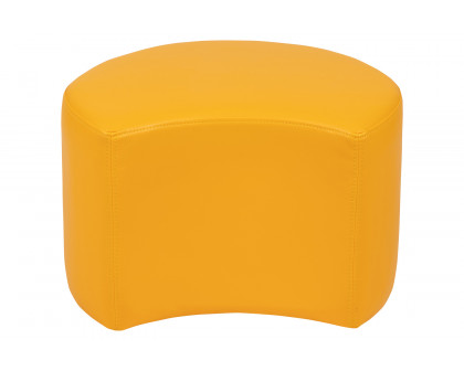 BLNK Nicholas Moon Flexible Soft Seating - Yellow, 12"H Seat