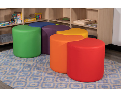 BLNK Nicholas Moon Flexible Soft Seating - Blue, 18"H Seat