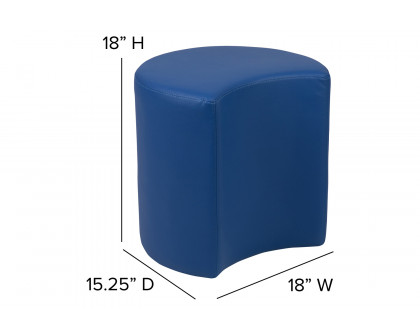 BLNK Nicholas Moon Flexible Soft Seating - Blue, 18"H Seat